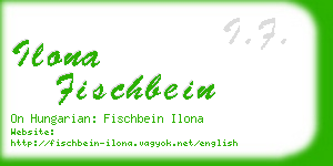 ilona fischbein business card